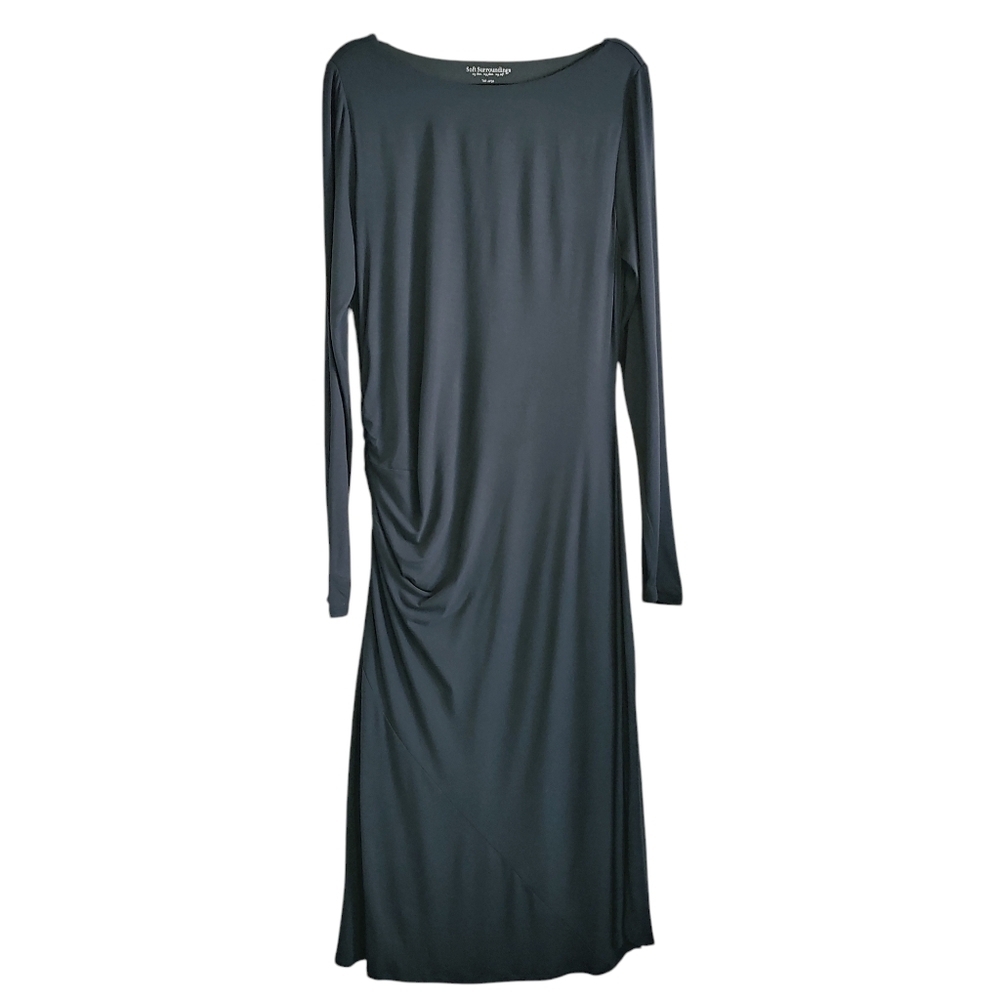 Soft Surroundings Darcey Midi Dress Boat Neck Sz Tall Large Modest Contemporary